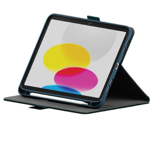 CYGNETT TEKVIEW APPLE iPAD 10.9" 10th GENERATION (2022) CUSTODIA A LIBRO CON FESSURA PER APPLE PANCIL ACCENSIONE E SPEGNIMENTO iPAD ALL'APERTURA BLU NAVY